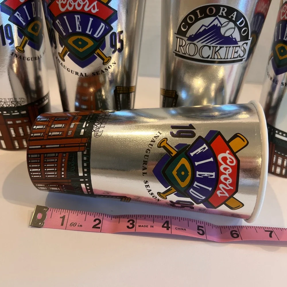 Inaugural 1995 Coors Field Paper Cups Printed 30 Years ago Golden, Colorado 5qty